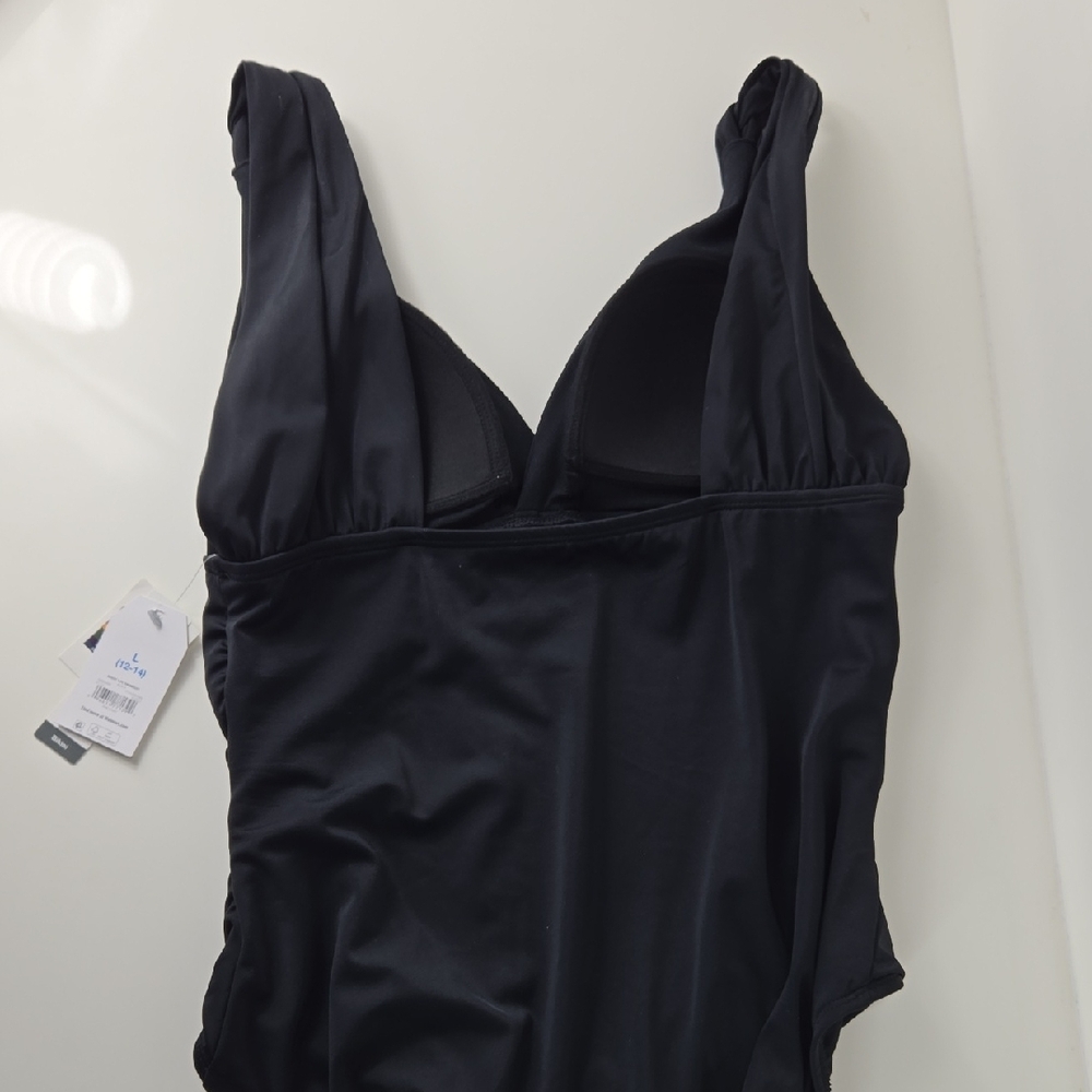 Time and Tru Black One Piece Swimsuit Large - Picture 8 of 14
